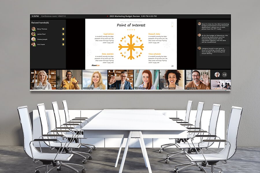 Absen Ultrawide LED Display: Seamless 21:9/32:9 for Hybrid Meetings