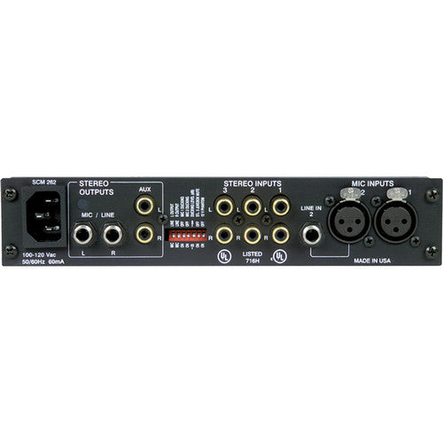 Shure SCM262 Professional Compact Stereo Mixer with Phantom Power