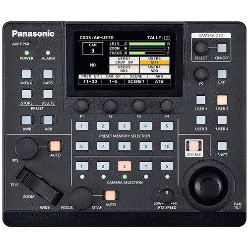 Panasonic AW-RP60 Compact Remote PTZ Camera Controller with Precision Joystick