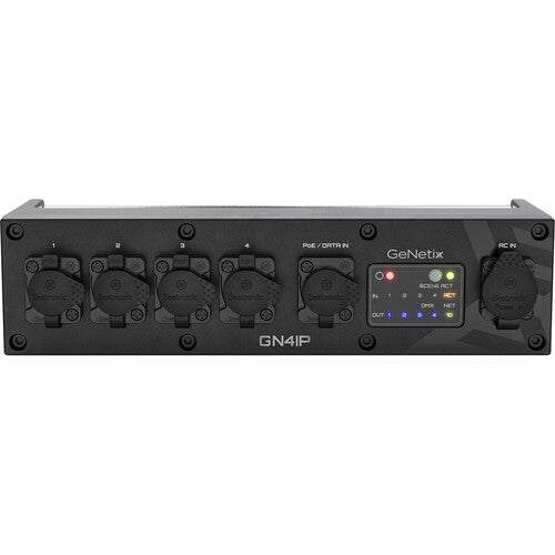 Genetix GN4IP 4-Port IP65 Ethernet DMX Node: Robust, Reliable, Outdoor Lighting Control