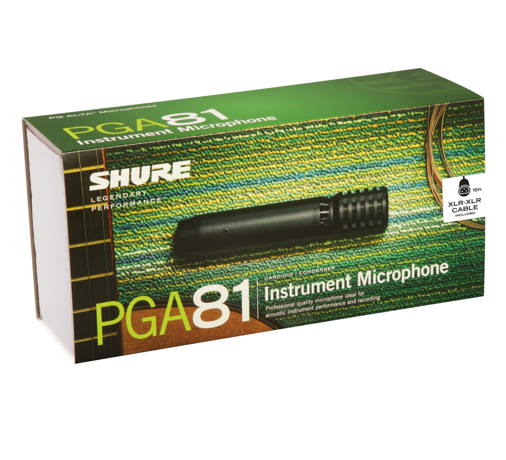 Shure PGA81 Cardioid Condenser Instrument Microphone for Acoustic Performance & Recording