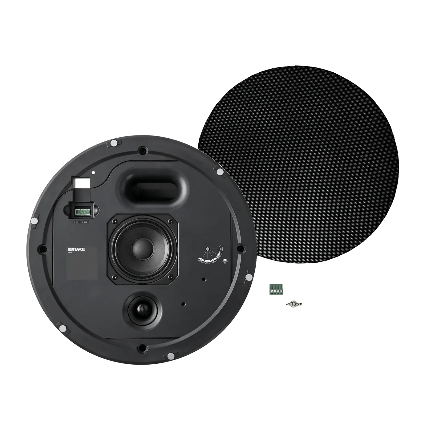 Shure MXP-5 Shallow-Depth Ceiling-Mount Passive Loudspeaker for Conferencing