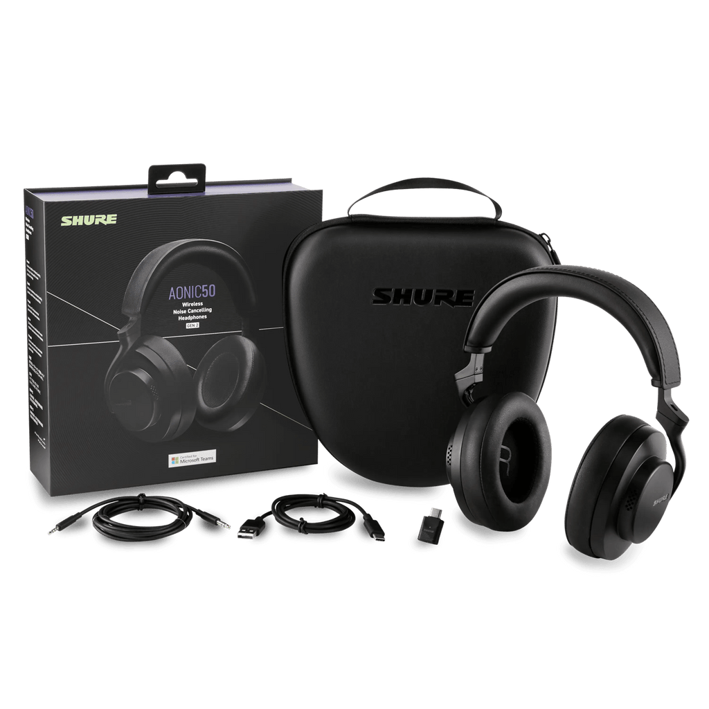 Shure AONIC 50 Gen 2 Bluetooth Wireless Noise-Cancelling Headphones Microsoft Teams Certified