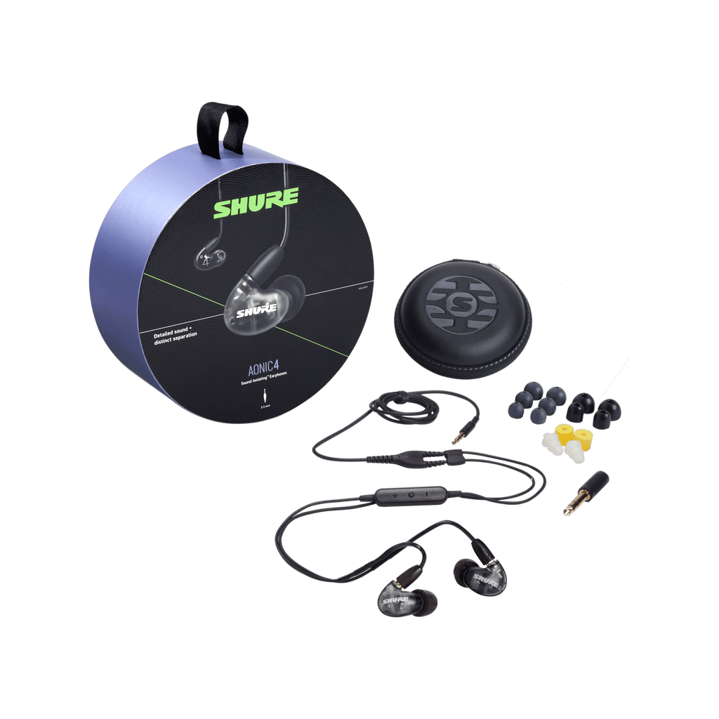 Shure AONIC 4 Sound Isolating Hybrid Driver Wired Earphones - Detailed Audio