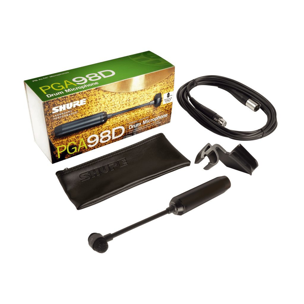 Shure PGA98D Cardioid Condenser Drum Microphone for Percussion Instruments