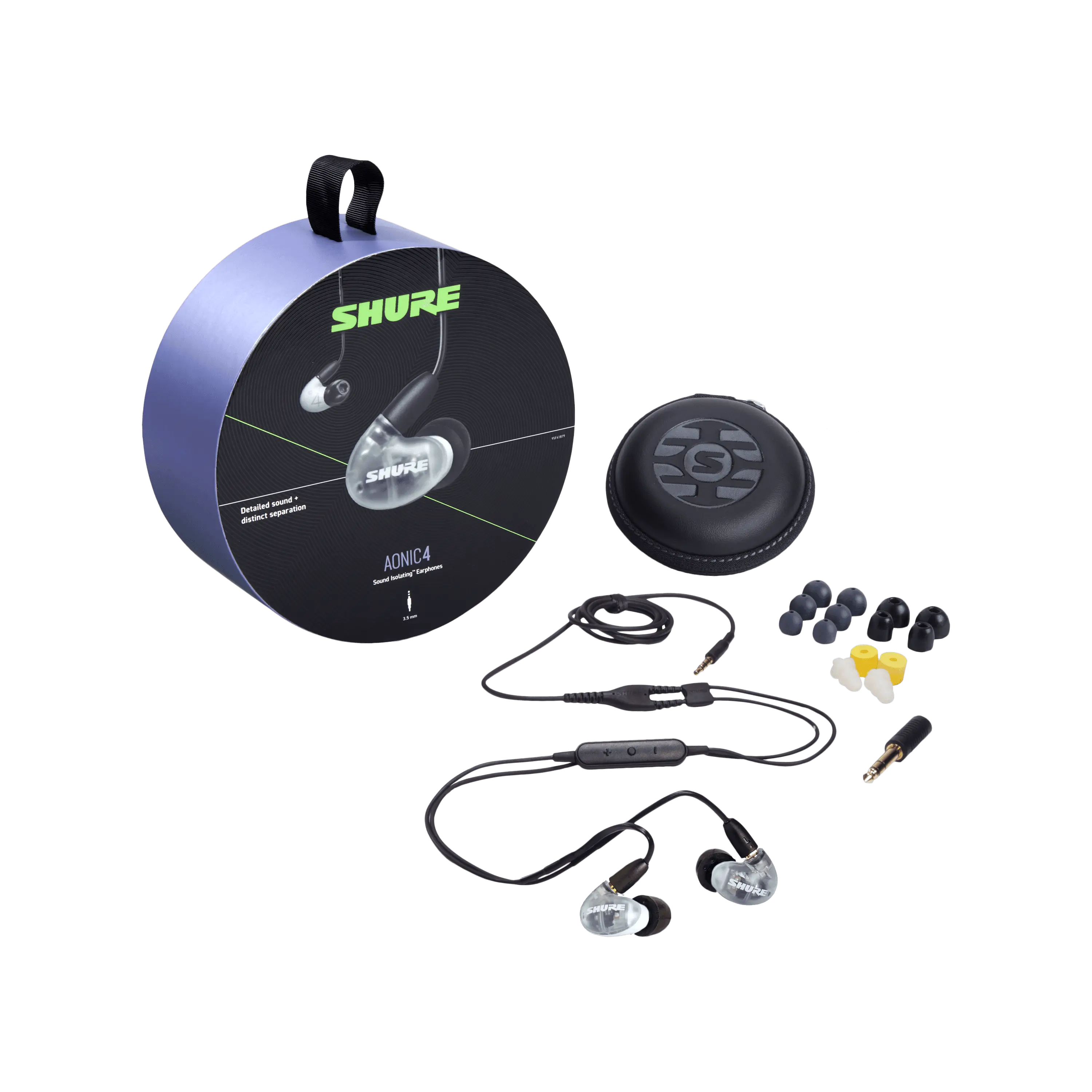 Shure AONIC 4 Sound Isolating Hybrid Driver Wired Earphones - Detailed Audio