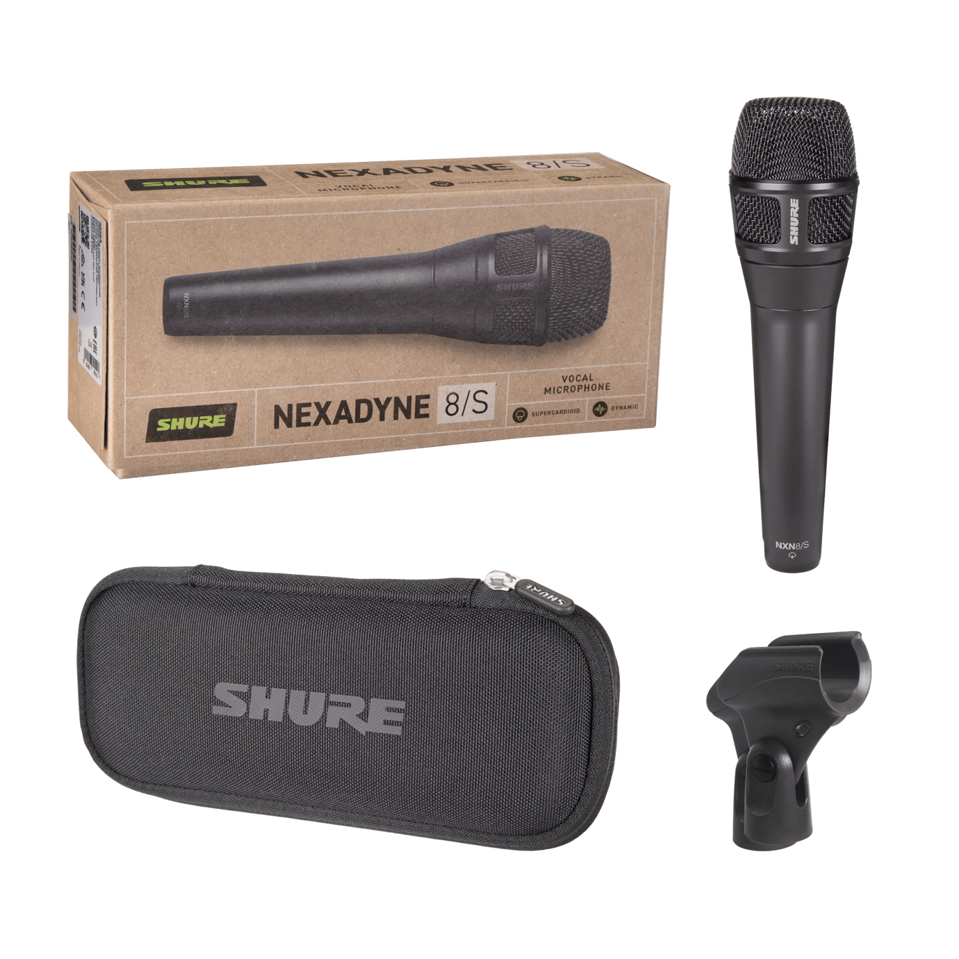 Shure Nexadyne 8/S Supercardioid Dynamic Vocal Microphone for Live Performance