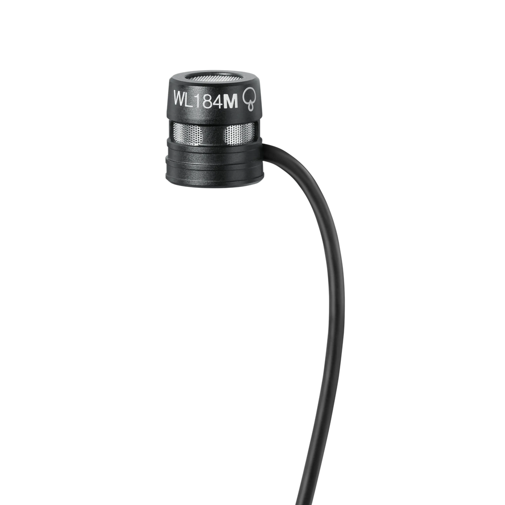 Shure WL184M Low-Profile Supercardioid Lavalier Microphone for Clear Speech and Presentations