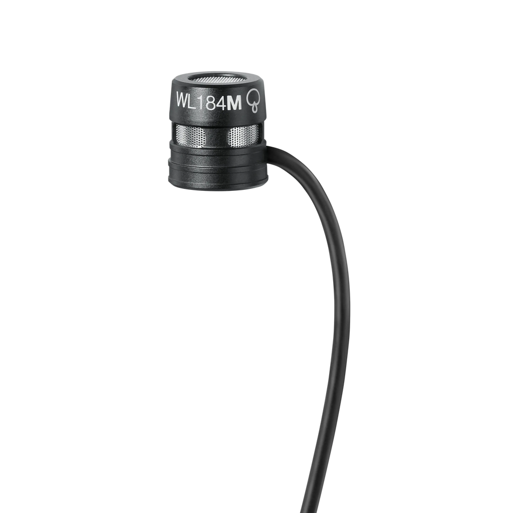 Shure WL184M Low-Profile Supercardioid Lavalier Microphone for Clear Speech and Presentations