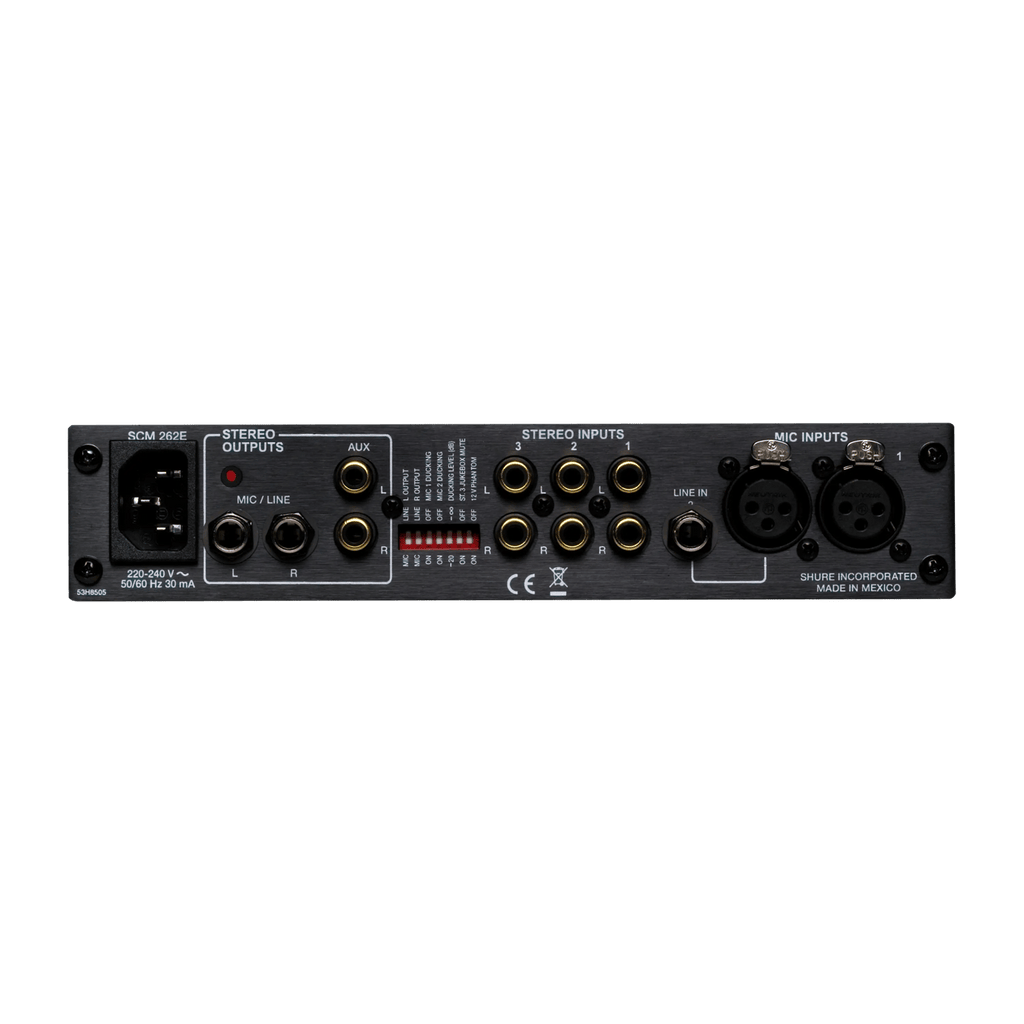 Shure SCM262 Compact Stereo Microphone Mixer with Phantom Power