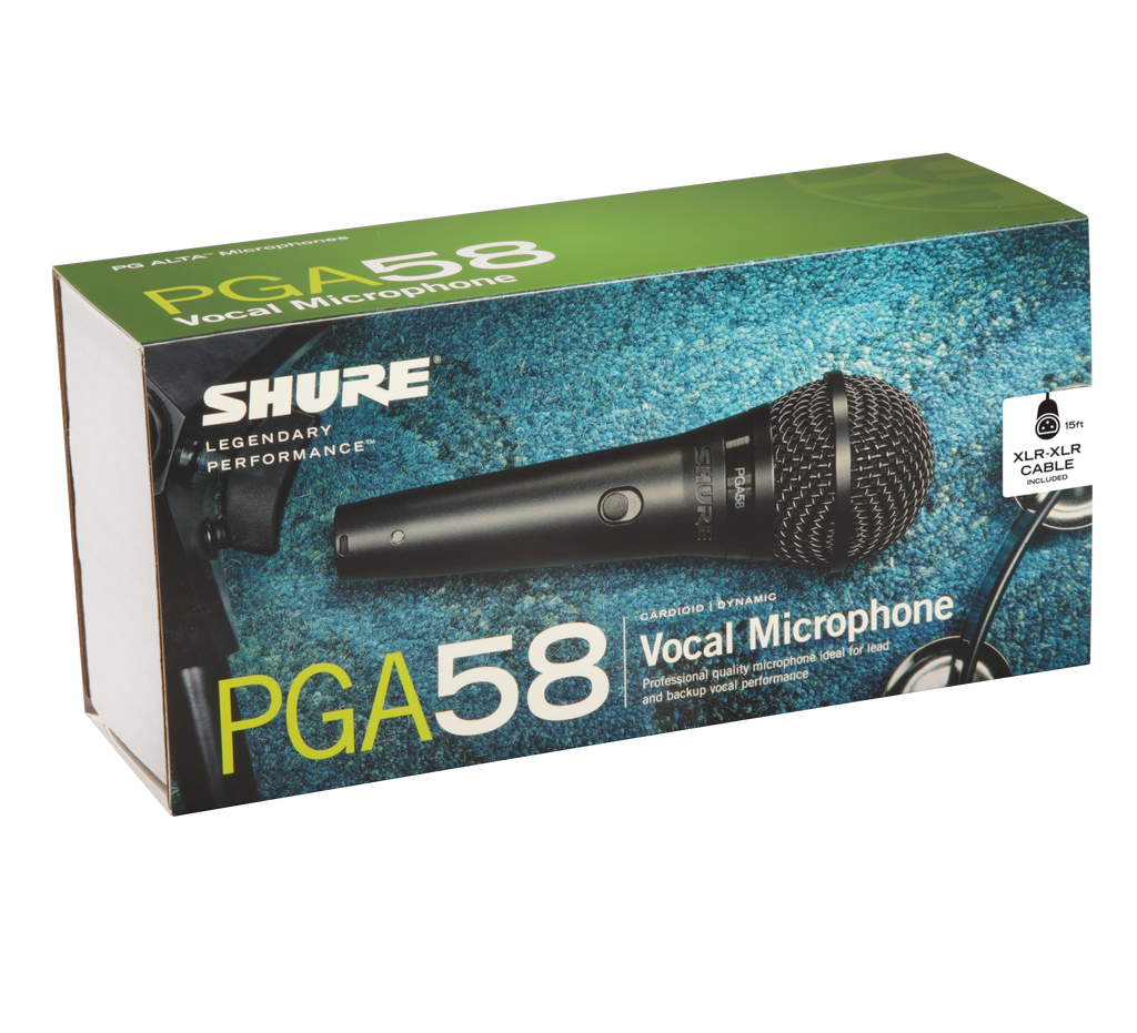 Shure PGA58 Professional Vocal Microphone for Live Performance & Studio Recording