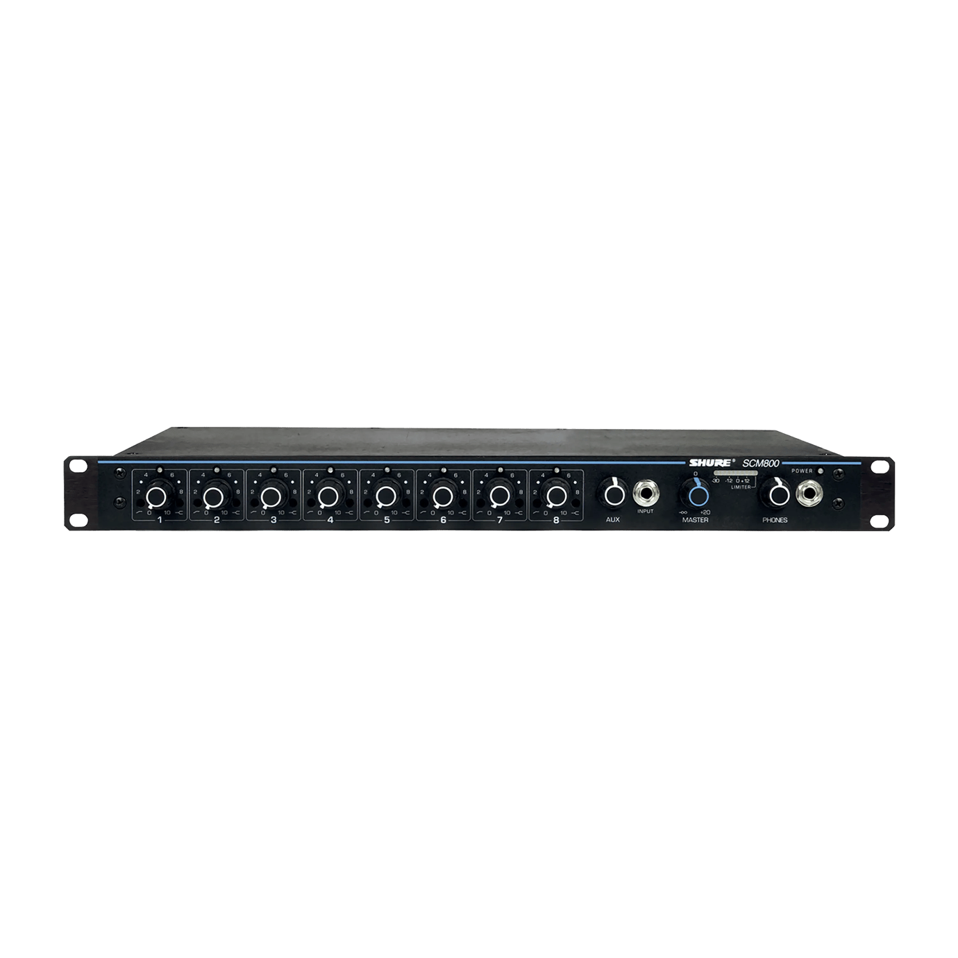 Shure SCM800 Professional Eight-Channel Microphone Mixer: Advanced EQ, Phantom Power, Limiter