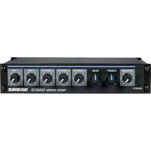Shure SCM262 Professional Compact Stereo Mixer with Phantom Power