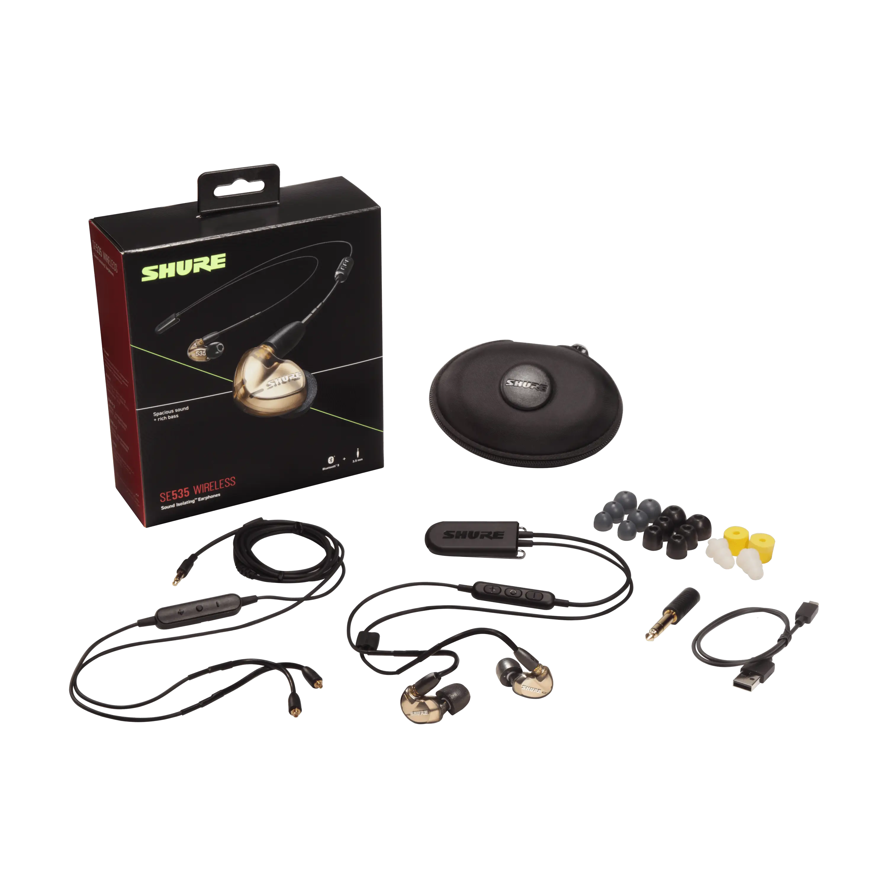 Shure SE535 Wireless Sound Isolating Earphones with Triple Dynamic MicroDrivers