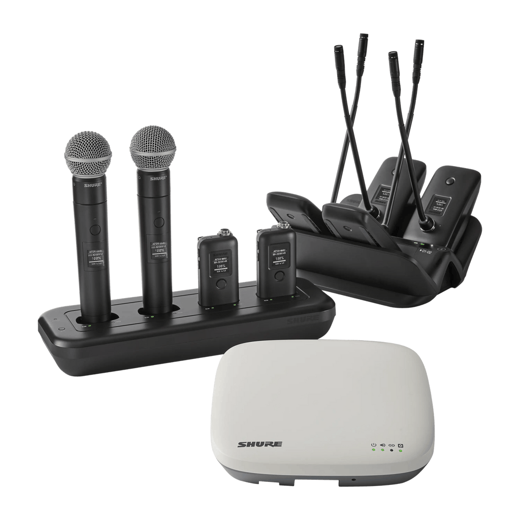 Shure Microflex Wireless neXt 4/8 Channel Hybrid Conferencing Microphone System