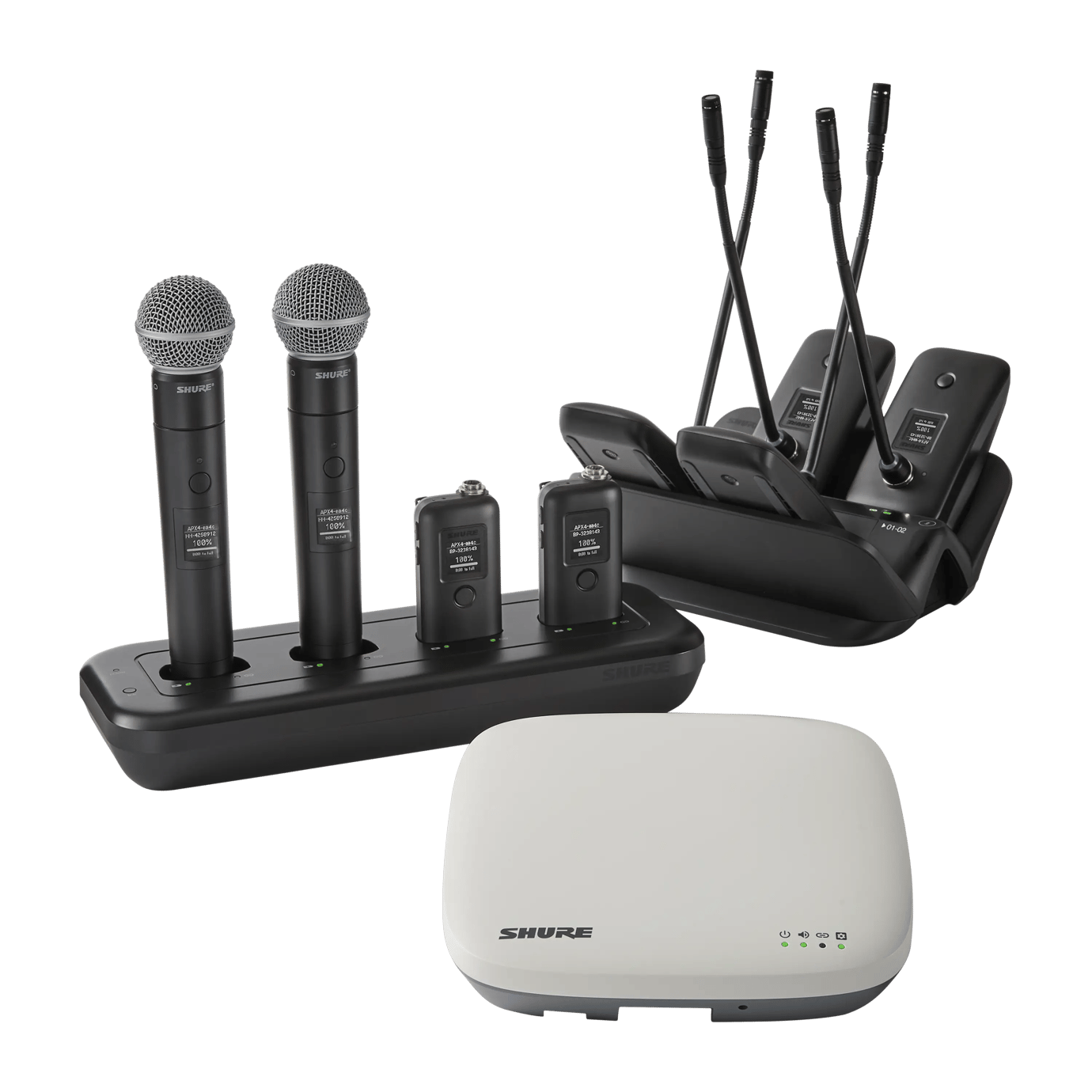 Shure Microflex Wireless neXt 4/8 Channel Hybrid Conferencing Microphone System