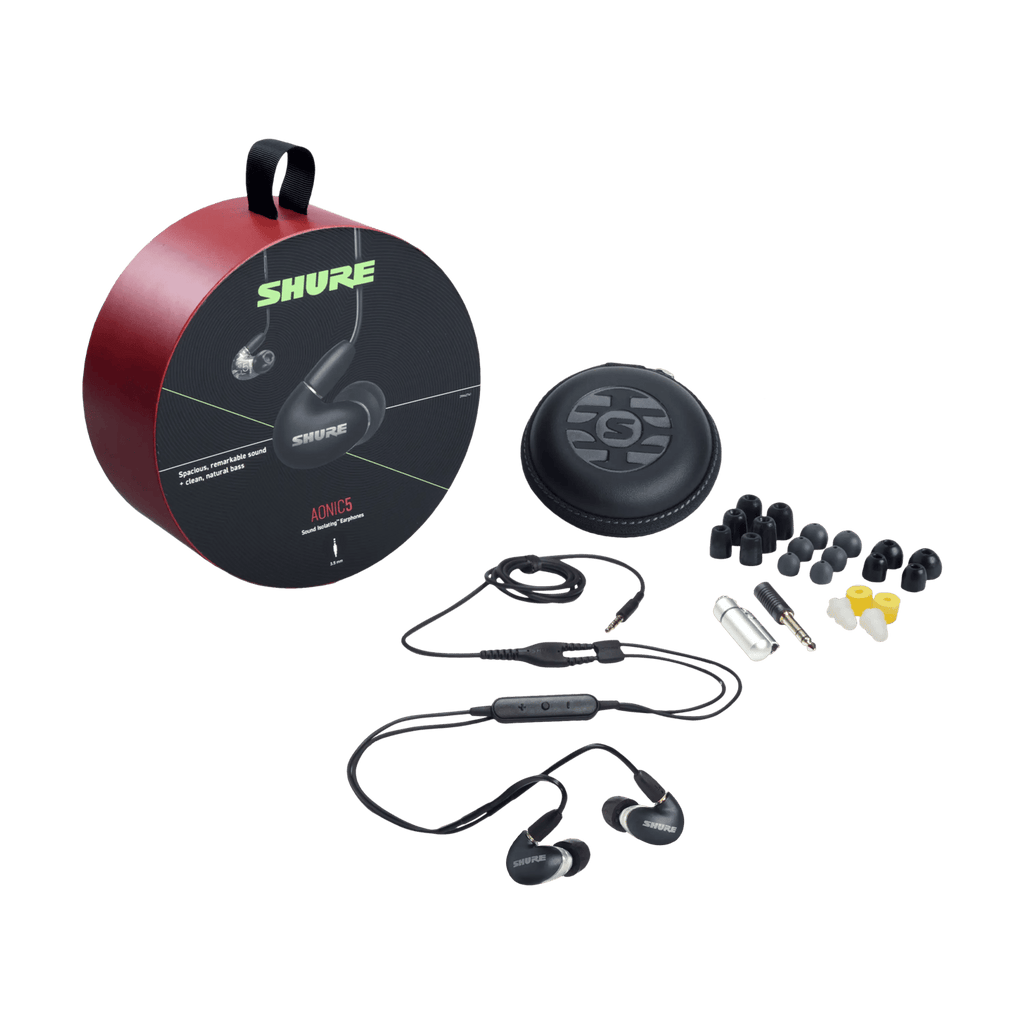 Shure AONIC 5 Triple-Driver Sound Isolating Wired Audiophile In-Ear Monitors
