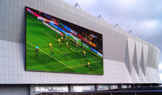 Absen C Series Ultralight Transparent Mesh LED Display for Landmarks