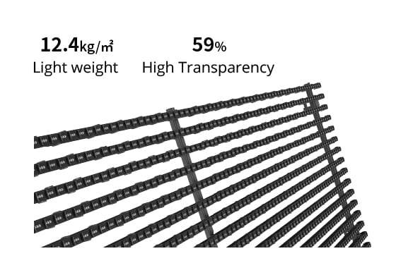 Absen C Series Ultralight Transparent Mesh LED Display for Landmarks