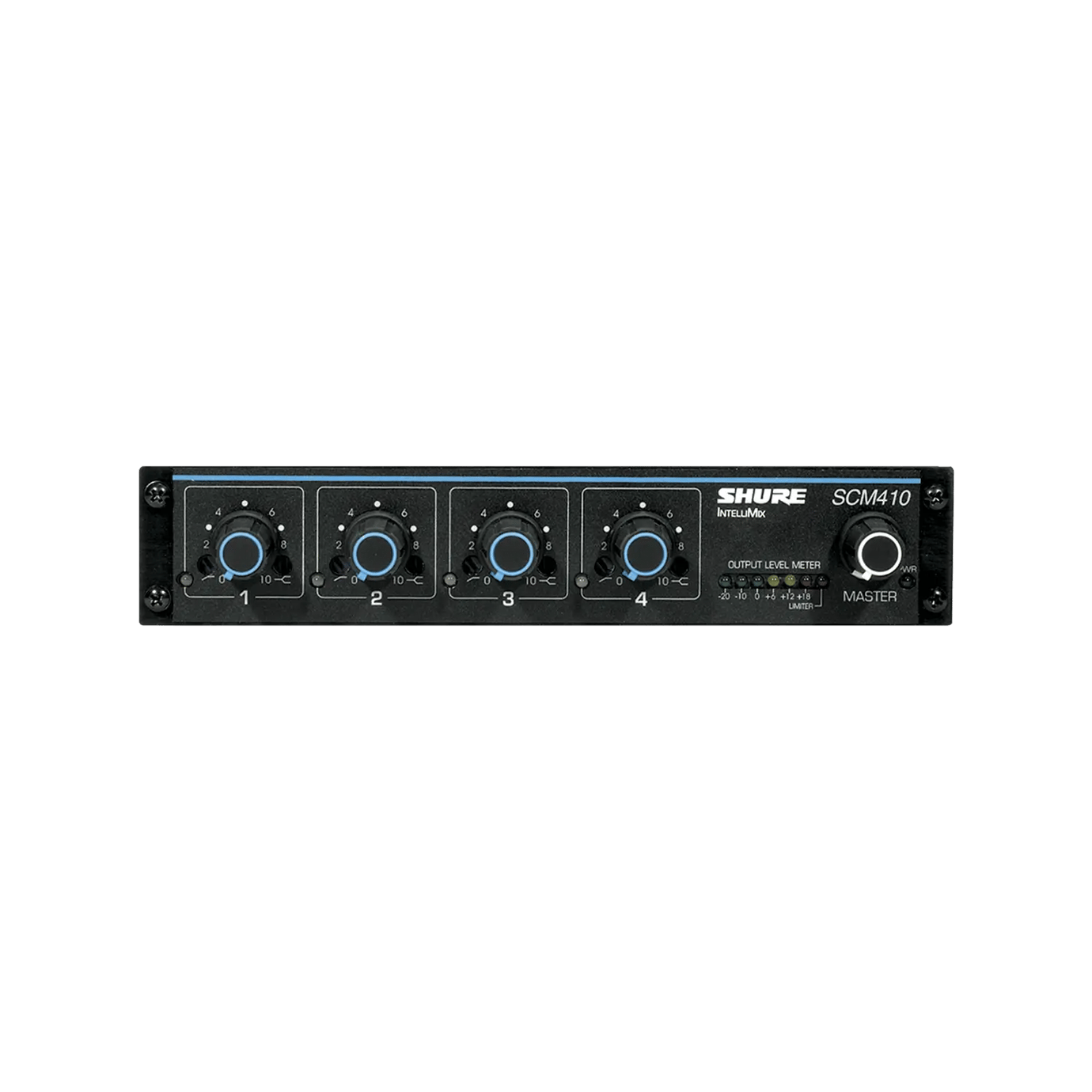 Shure SCM410 Professional 4-Channel Automatic Microphone Mixer for Enhanced Audio Clarity