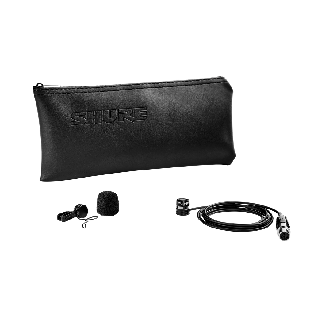 Shure WL184M Low-Profile Supercardioid Lavalier Microphone for Clear Speech and Presentations