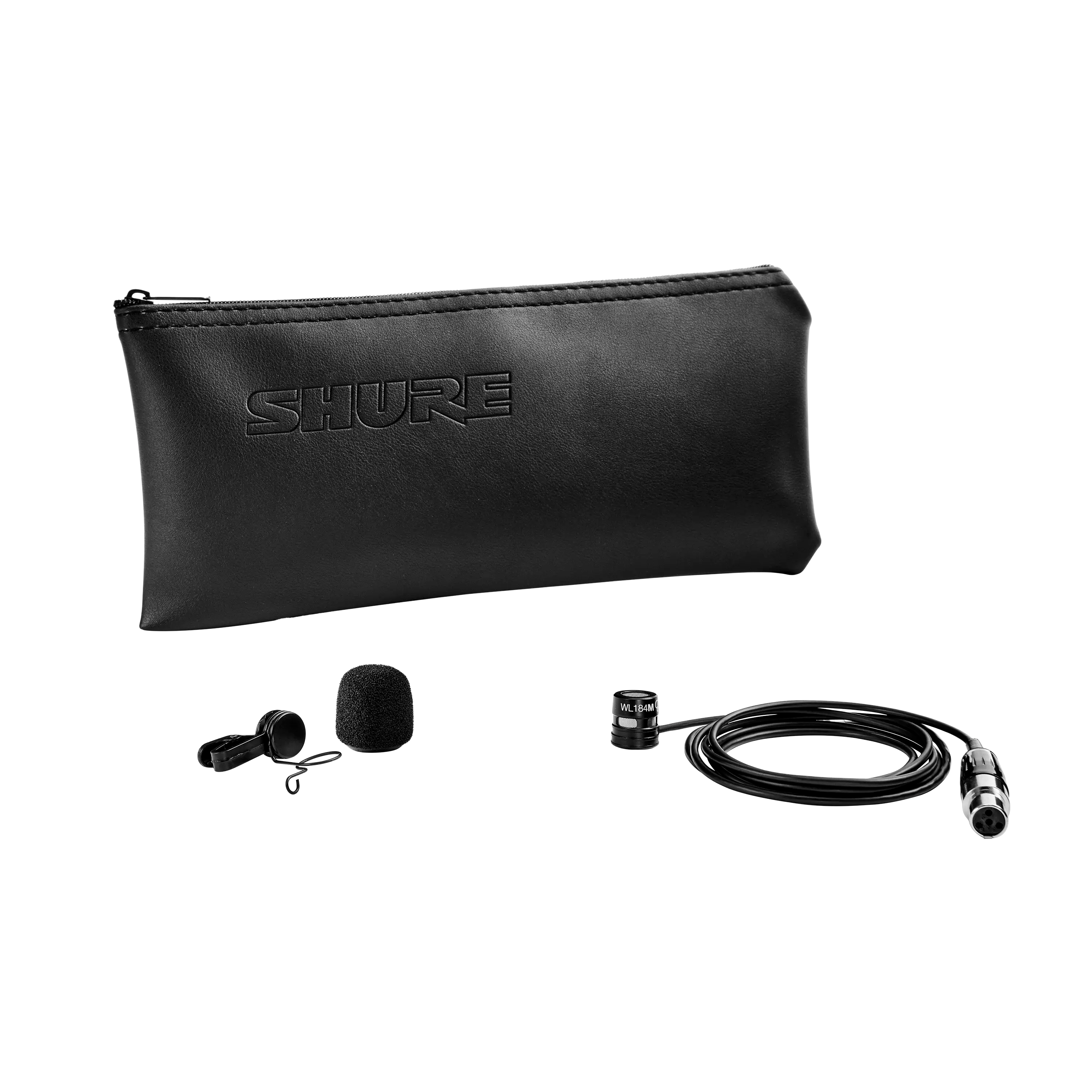 Shure WL184M Low-Profile Supercardioid Lavalier Microphone for Clear Speech and Presentations
