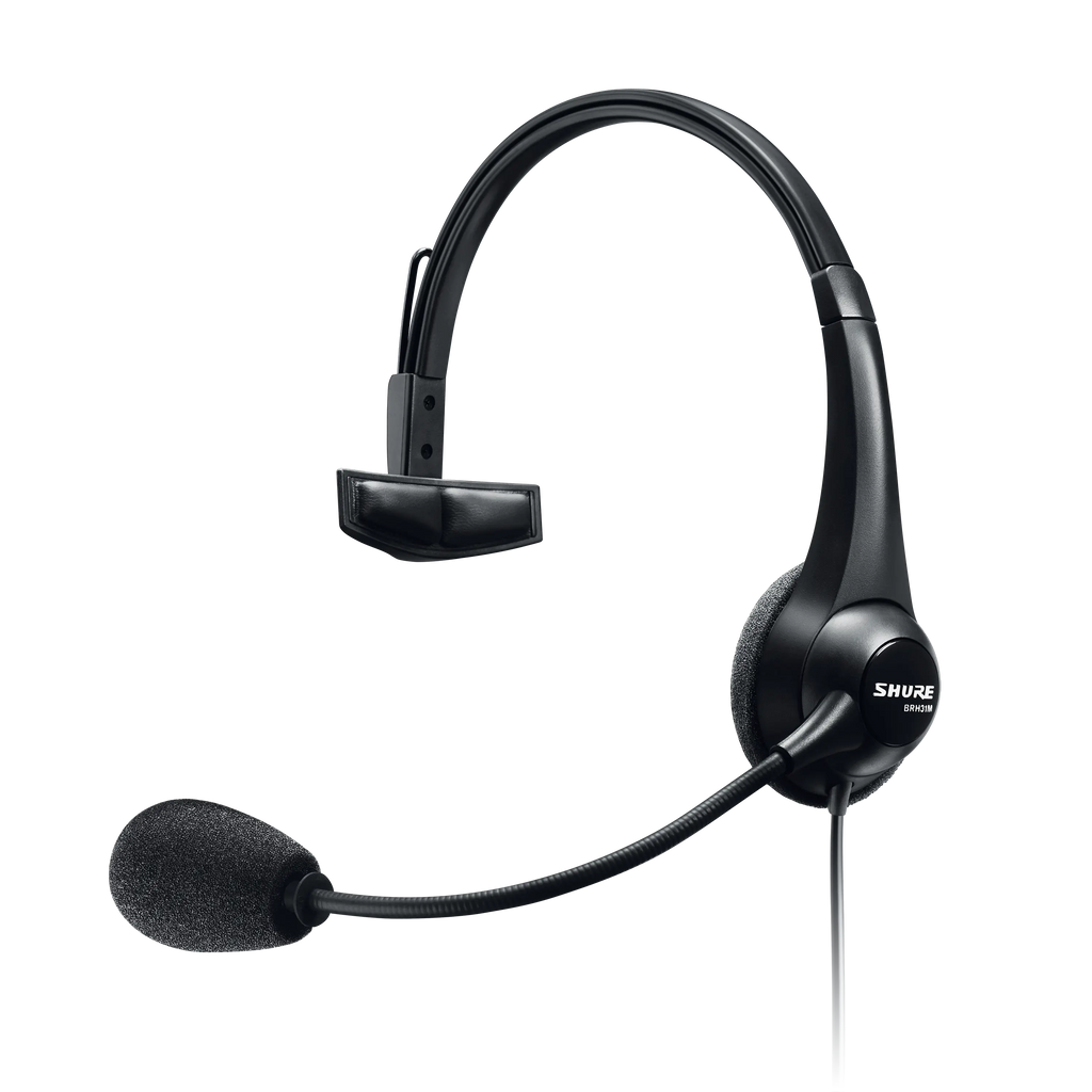 Shure BRH31M Single-Sided Broadcast Headset, Clear Vocal Reproduction, Lightweight, Comfortable