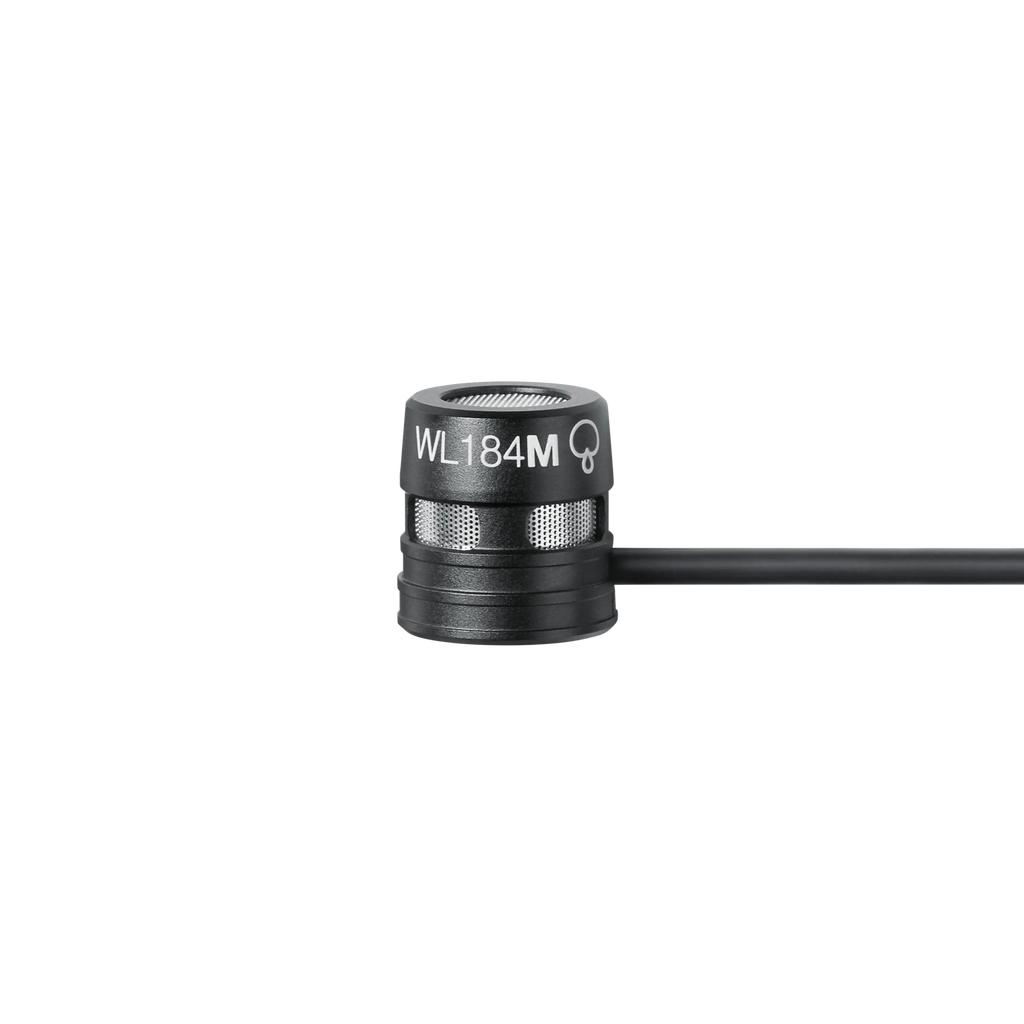 Shure WL184M Low-Profile Supercardioid Lavalier Microphone for Clear Speech and Presentations
