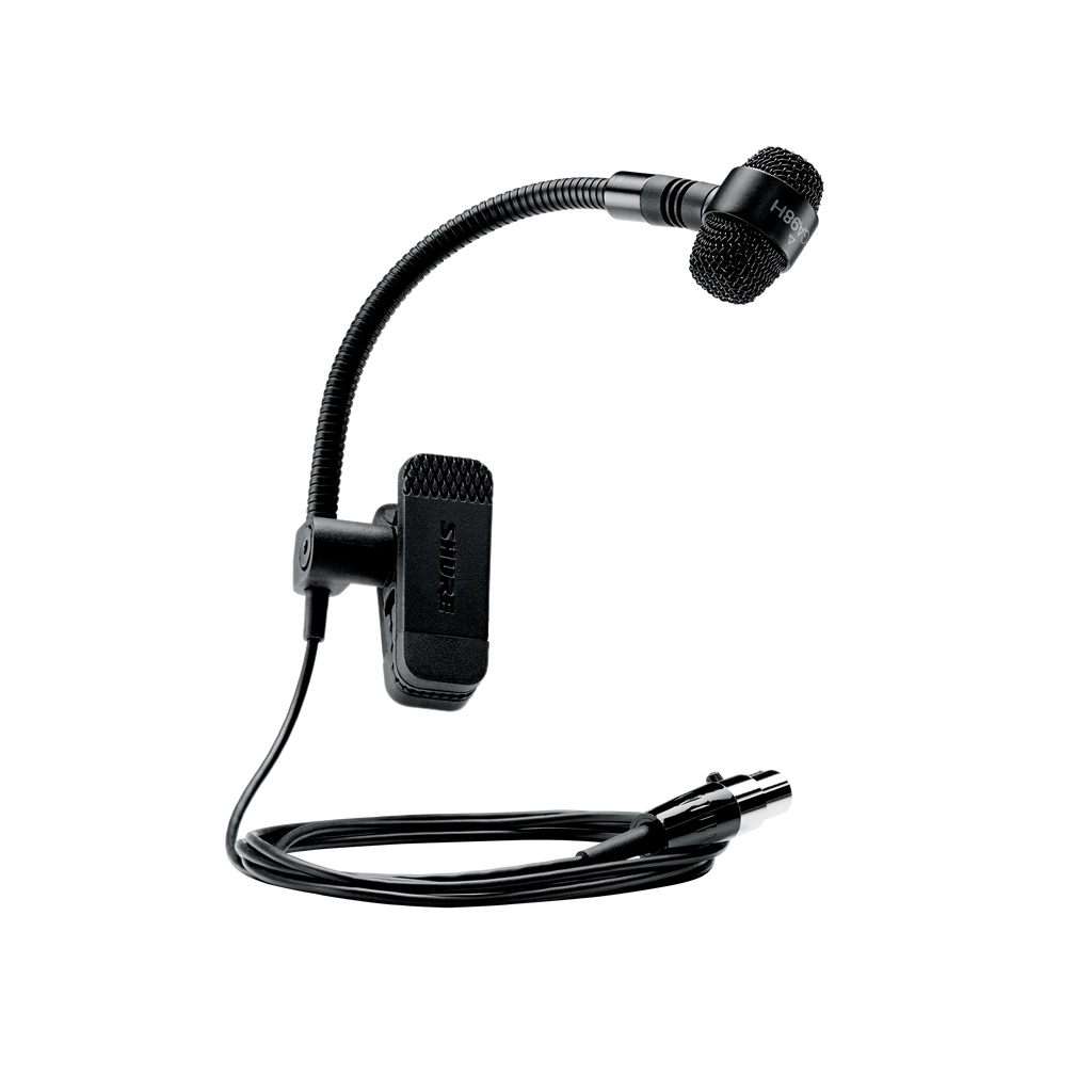 Shure PGA98H Cardioid Condenser Instrument Microphone with Integrated Horn Clamp