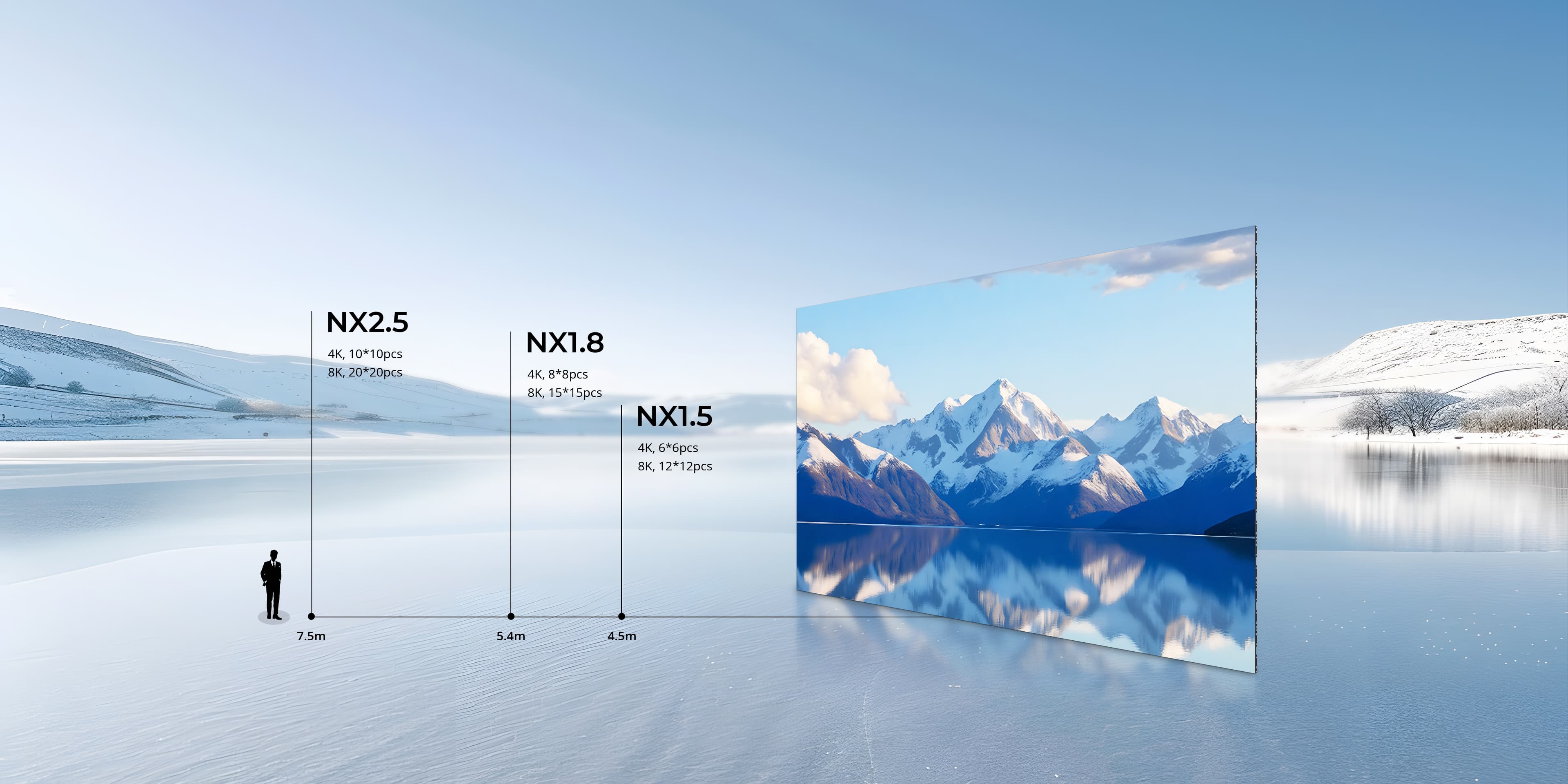 Absen NX Series V1X Commercial LED Display Panel - 16:9 4K/8K Ultra-Thin