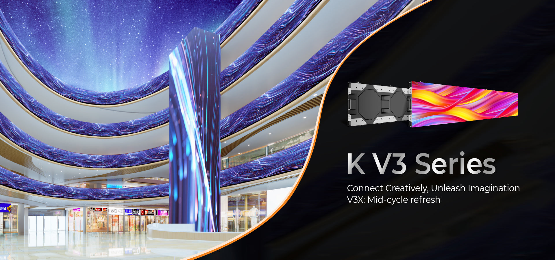 Absen K V3 Series Flexible LED Retail Display with Energy Saving
