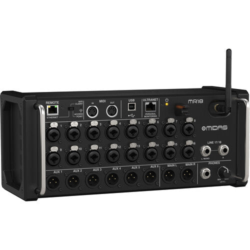 Midas MR18 18-Input Digital Mixer with 16 Midas Pro Preamps