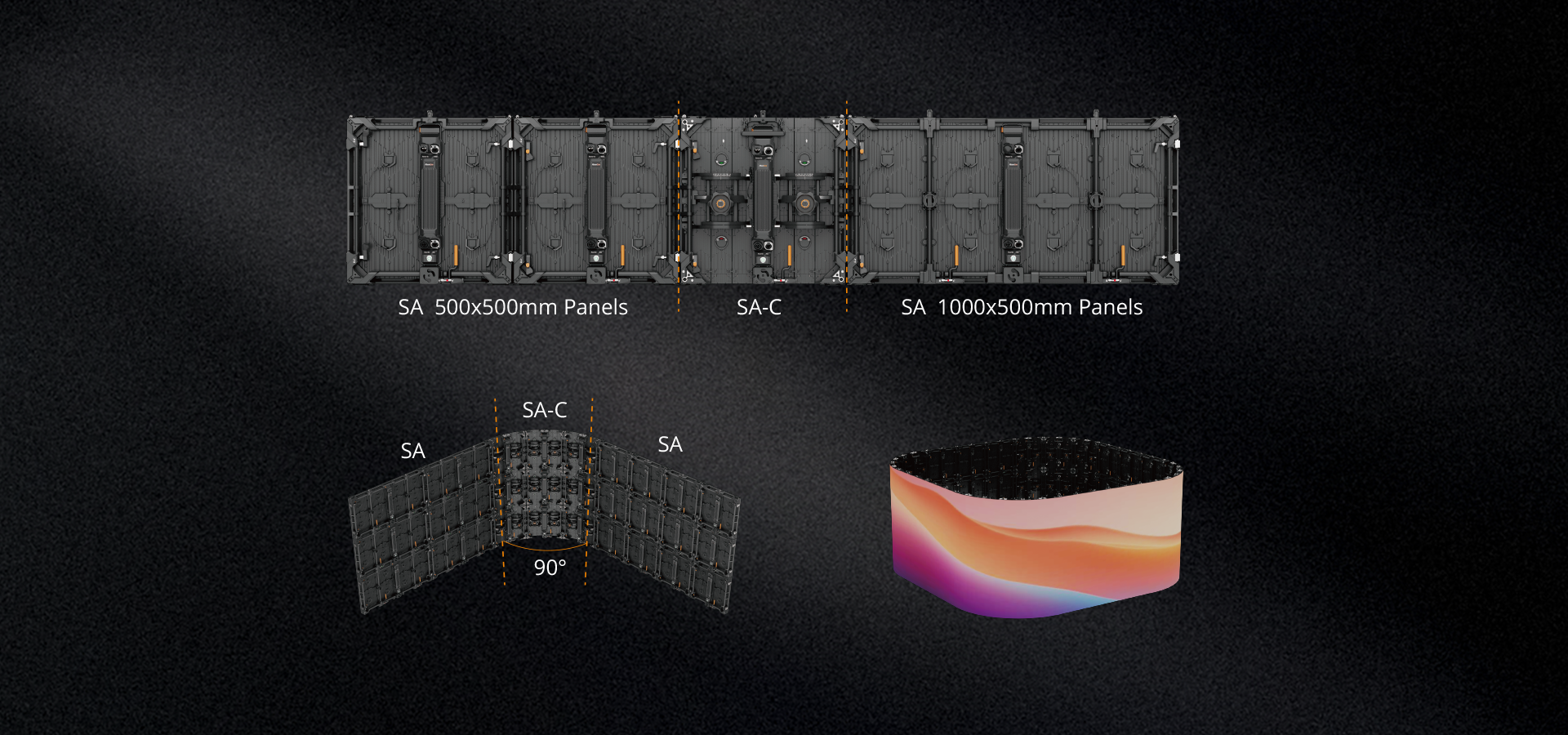 Absen SA-C Series Flexible LED Display Panel for Dynamic Stage Visuals